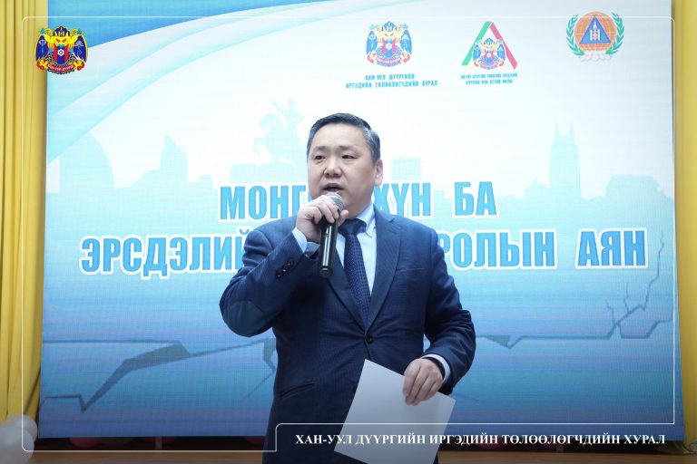 Монгол Улсын Шадар сайд, Гамшгийн эрсдэлийг бууруулах үндэсний зөвлөлийн орлогч дарга С.Амарсайханы баталсан “МОНГОЛ ХҮН БА ЭРСДЭЛИЙН БОЛОВСРОЛ” аяны арга хэмжээг Ерөнхий боловсролын 114 дүгээр сургууль дээр зохион байгууллаа.