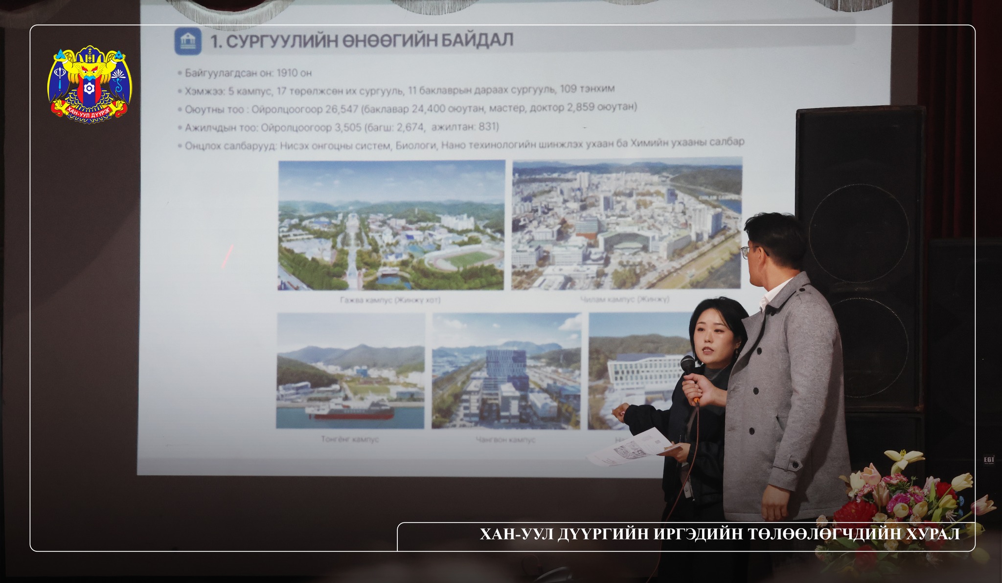 ЕРӨНХИЙ БОЛОВСРОЛЫН СУРГУУЛЬ ТӨГСӨХ АНГИЙН СУРАГЧДАД ЗОРИУЛСАН БНСУ-ЫН СУРГУУЛИЙН ЭЛСЭЛТИЙН ТАНИЛЦУУЛГА ХИЙХ ӨДӨРЛӨГ БОЛЛОО.